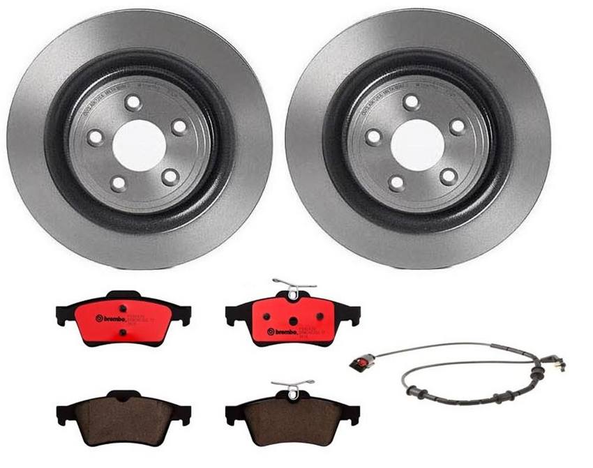 Jaguar Volvo Brembo Brakes Kit - Pads and Rotors Rear (326mm) (Ceramic) 31341331 - Brembo 1535299KIT